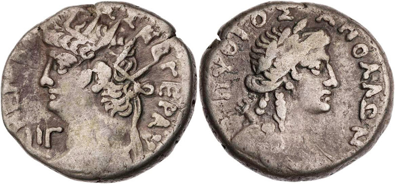 ÄGYPTEN ALEXANDRIA
Nero, 54-68 n. Chr. BI-Tetradrachme 66/67 n. Chr. (= Jahr 13...