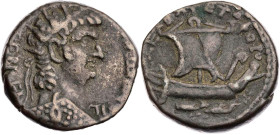 ÄGYPTEN ALEXANDRIA
Nero, 54-68 n. Chr. BI-Tetradrachme (zeitgenössische Fälschung) 66/67 n. Chr. (= Jahr 13) Vs.: Büste mit Ägis und Strahlenkrone n....