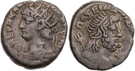 ÄGYPTEN ALEXANDRIA
Nero, 54-68 n. Chr. BI-Tetradrachme 67/68 n. Chr. (= Jahr 14) Vs.: Büste mit Ägis und Strahlenkrone n. l., links im Feld Jahresang...