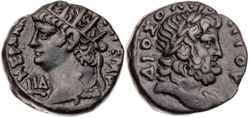 ÄGYPTEN ALEXANDRIA
Nero, 54-68 n. Chr. BI-Tetradrachme 67/68 n. Chr. (= Jahr 14...