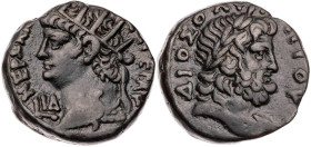ÄGYPTEN ALEXANDRIA
Nero, 54-68 n. Chr. BI-Tetradrachme 67/68 n. Chr. (= Jahr 14) Vs.: Büste mit Ägis und Strahlenkrone n. l., links im Feld Jahresang...