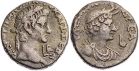 ÄGYPTEN ALEXANDRIA
Galba, 68/69 n. Chr. BI-Tetradrachme 68/69 n. Chr. (= Jahr 2) Vs.: Kopf mit Lorbeerkranz n. r., rechts im Feld Jahresangabe, Rs.: ...