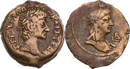 ÄGYPTEN ALEXANDRIA
Galba, 68/69 n. Chr. AE-Diobol 68/69 n. Chr. (= Jahr 2) Vs.: Kopf mit Lorbeerkranz n. r., Rs.: drapierte Büste der Isis mit Krone ...