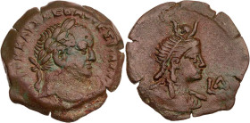 ÄGYPTEN ALEXANDRIA
Vespasianus, 69-79 n. Chr. AE-Diobol 71/72 n. Chr. (= Jahr 4) Vs.: Kopf mit Lorbeerkranz n. r., Rs.: drapierte Büste der Isis mit ...