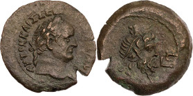 ÄGYPTEN ALEXANDRIA
Vespasianus, 69-79 n. Chr. AE-Diobol 73/74 n. Chr. (= Jahr 6) Vs.: Kopf mit Lorbeerkranz n. r., Rs.: Büste des Serapis mit drapier...