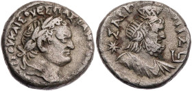 ÄGYPTEN ALEXANDRIA
Titus, 79-81 n. Chr. BI-Tetradrachme 80/81 n. Chr. (= Jahr 3) Vs.: Kopf mit Lorbeerkranz n. r., Rs.: drapierte Büste des Serapis m...