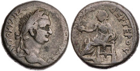 ÄGYPTEN ALEXANDRIA
Domitianus, 81-96 n. Chr. BI-Tetradrachme 82/83 n. Chr. (= Jahr 2) Vs.: Kopf mit Lorbeerkranz n. r., Rs.: Homonoia sitzt mit Olive...
