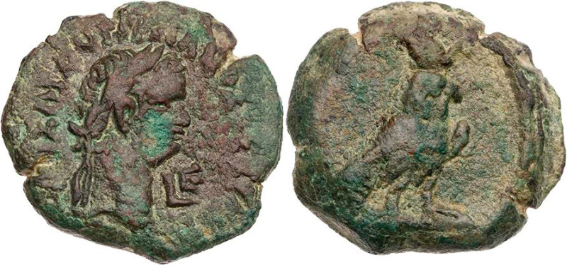 ÄGYPTEN ALEXANDRIA
Domitianus, 81-96 n. Chr. AE-Obol 85/86 n. Chr. (= Jahr 5) V...