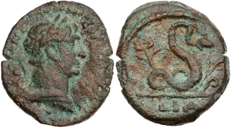 ÄGYPTEN ALEXANDRIA
Traianus, 98-117 n. Chr. AE-Diobol 107/108 n. Chr. (= Jahr 1...