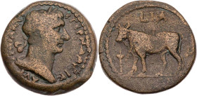 ÄGYPTEN ALEXANDRIA
Traianus, 98-117 n. Chr. AE-Diobol 107/108 n. Chr. (= Jahr 11) Vs.: gepanzerte und drapierte Büste mit Lorbeerkranz n. r., Rs.: Ap...