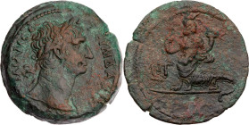 ÄGYPTEN ALEXANDRIA
Traianus, 98-117 n. Chr. AE-Drachme 109/110 n. Chr. (= Jahr 13) Vs.: Kopf mit drapierter linker Schulter und Lorbeerkranz n. r., R...