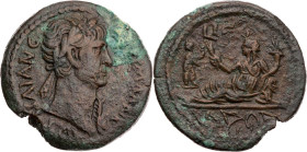 ÄGYPTEN ALEXANDRIA
Traianus, 98-117 n. Chr. AE-Drachme 111/112 n. Chr. (= Jahr 15) Vs.: Kopf mit Ägis und Lorbeerkranz n. r., Rs.: Euthenia lagert mi...