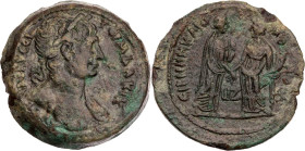ÄGYPTEN ALEXANDRIA
Traianus, 98-117 n. Chr. AE-Drachme 113/114 n. Chr. (= Jahr 17) Vs.: Büste mit drapierter linker Schulter und Lorbeer-Ähren-Kranz ...