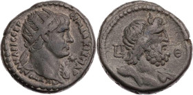 ÄGYPTEN ALEXANDRIA
Traianus, 98-117 n. Chr. BI-Tetradrachme 115/116 n. Chr. (= Jahr 19) Vs.: Kopf mit Ägis und Strahlenkrone n. r., rechts im Feld St...