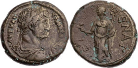ÄGYPTEN ALEXANDRIA
Hadrianus, 117-138 n. Chr. BI-Tetradrachme 124/125 n. Chr. (= Jahr 9) Vs.: gepanzerte und drapierte Büste mit Lorbeerkranz n. r., ...