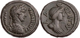 ÄGYPTEN ALEXANDRIA
Hadrianus, 117-138 n. Chr. BI-Tetradrachme 125/126 n. Chr. (= Jahr 10) Vs.: gepanzerte und drapierte Büste mit Lorbeerkranz n. r.,...