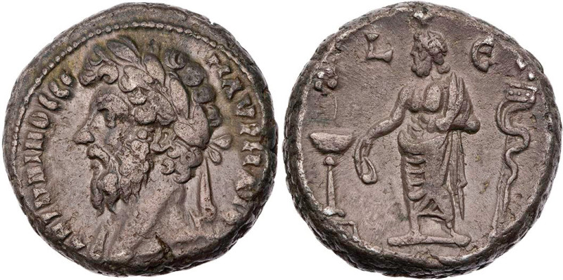 ÄGYPTEN ALEXANDRIA
Marcus Aurelius, 161-180 n. Chr. BI-Tetradrachme 164/165 n. ...