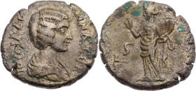 ÄGYPTEN ALEXANDRIA
Iulia Domna, Gemahlin des Septimius Severus, 193-211 n. Chr. BI-Tetradrachme 197/198 n. Chr. (= Jahr 6 des Septimius Severus) Vs.:...