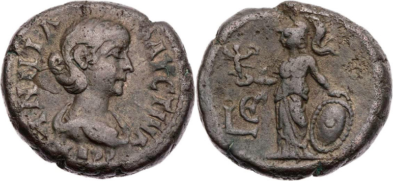 ÄGYPTEN ALEXANDRIA
Annia Faustina, 3. Gemahlin des Elagabal, 221 n. Chr. BI-Tet...