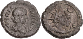 ÄGYPTEN ALEXANDRIA
Annia Faustina, 3. Gemahlin des Elagabal, 221 n. Chr. BI-Tetradrachme 221/222 n. Chr. (= Jahr 5 des Elagabal) Vs.: drapierte Büste...