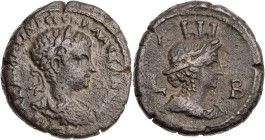 ÄGYPTEN ALEXANDRIA
Severus Alexander, 222-235 n. Chr. BI-Tetradrachme 222/223 n. Chr. (= Jahr 2) Vs.: gepanzerte und drapierte Büste mit Lorbeerkranz...