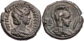 ÄGYPTEN ALEXANDRIA
Iulia Mamaea, Mutter des Severus Alexander, 222-235 n. Chr. BI-Tetradrachme 232/233 n. Chr. (= Jahr 12 des Severus Alexander) Vs.:...