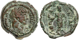 ÄGYPTEN ATHRIBITES NOMOS
Hadrianus, 117-138 n. Chr. AE-Obol 126/127 n. Chr. (= Jahr 11) Vs.: Kopf mit drapierter linker Schulter und Lorbeerkranz n. ...