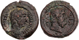 ÄGYPTEN HERAKLEOPOLITES NOMOS
Hadrianus, 117-138 n. Chr. AE-Obol 126/127 n. Chr. (= Jahr 11) Vs.: Kopf mit drapierter linker Schulter und Lorbeerkran...