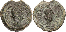 ÄGYPTEN KYNOPOLITES NOMOS
Hadrianus, 117-138 n. Chr. AE-Obol 126/127 n. Chr. (= Jahr 11) Vs.: Kopf mit drapierter linker Schulter und Lorbeerkranz n....