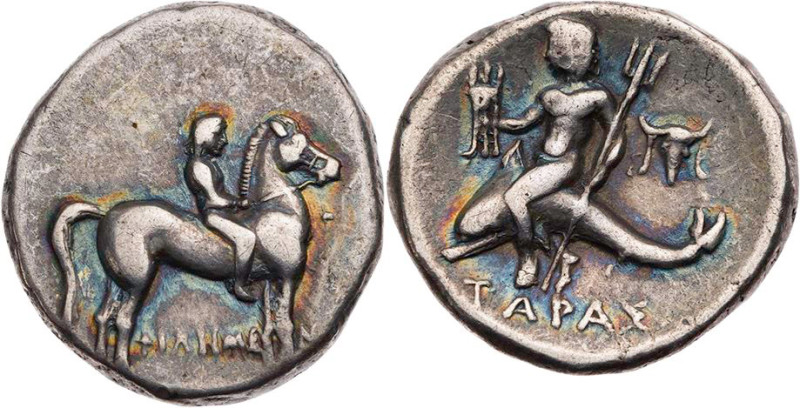 KALABRIEN TARENT
 AR-Didrachme/Nomos 272-240 v. Chr., unter Phi(...) und Philem...