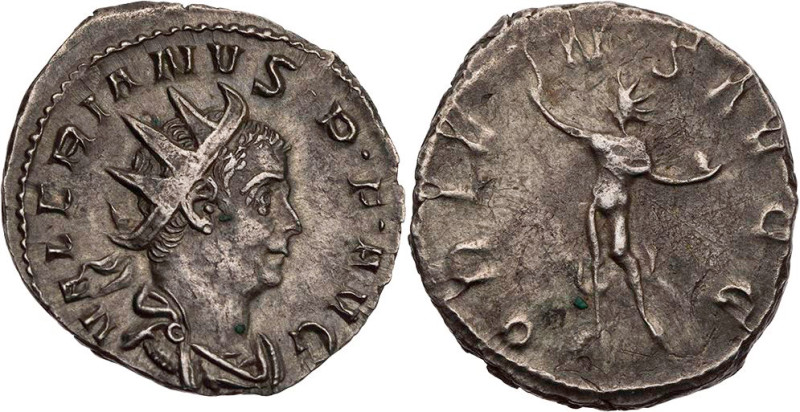 RÖMISCHE KAISERZEIT
Valerianus, 253-260 n. Chr. AR-Antoninian 258-260 n. Chr. K...