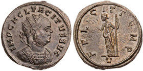 RÖMISCHE KAISERZEIT
Tacitus, 275-276 n. Chr. BI-Antoninian 1. Emission, November - Dezember 275 n. Chr. Ticinum, 5. Offizin Vs.: IMP C M CL TACITVS A...