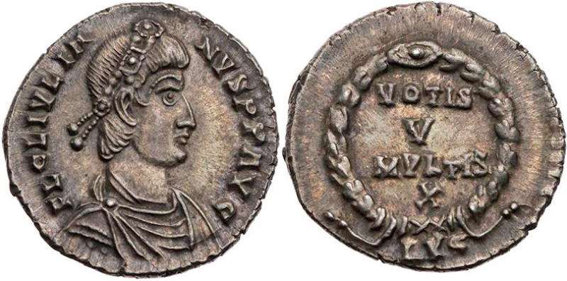 RÖMISCHE KAISERZEIT
Iulianus II., 360/361-363 n. Chr. AR-Siliqua 360-361 n. Chr...