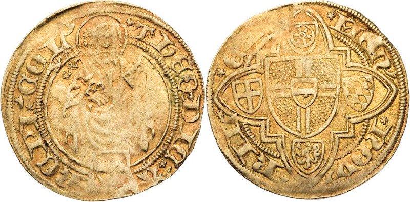 KÖLN ERZBISTUM
Dietrich II. Graf von Moers, 1414-1463. Goldgulden o. J. (1421) ...