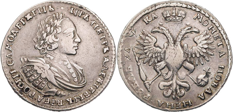 RUSSLAND KAISERREICH
Peter I., der Große, 1682-1725. Rubel 1721 (kyrillisch) Mo...