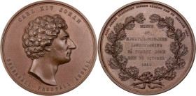 SCHWEDEN KÖNIGREICH
Karl XIV. Johann, 1818-1844. Bronzemedaille 1860 von Lea Ahlborn Auf die 50-Jahrfeier der Ankunft des schwedischen Thronfolgers K...