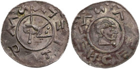 TSCHECHIEN BÖHMEN - MÄHREN
Wratislaus II., 1061-1092. Denar 1086-1092 Prag Vs.: Hand mit Szepter, Rs.: Kopf des Hl. Wenzel n. r. Cach 353; Slg. Doneb...