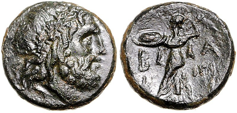 MAKEDONIEN. 
KÖNIGREICH. 
Philippos V. 221-179 v. Chr. AE-Tetrachalkon 21mm (2...