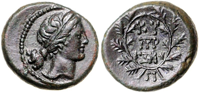 MYSIEN. 
STÄDTE. 
KYZIKOS (Erdek). AE-Tetrachalkon 17/19mm (175/50 v.Chr.) 6,4...