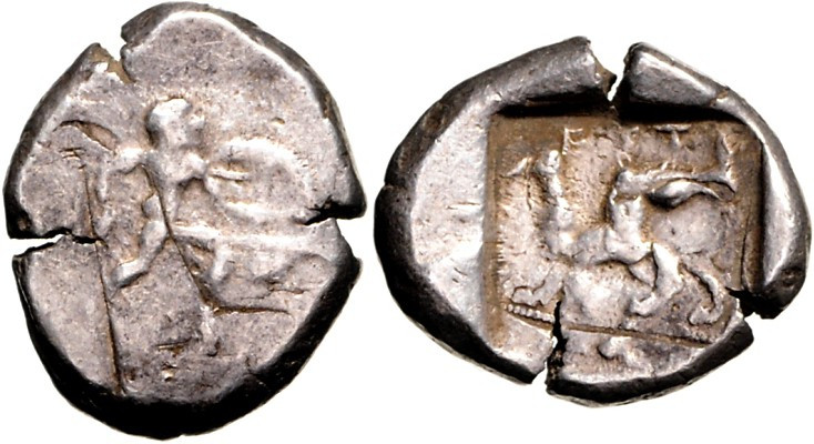 PAMPHYLIEN. 
STÄDTE. 
ASPENDOS (Balcesu). Stater (460/420 v.Chr.) 10,83g. Nack...