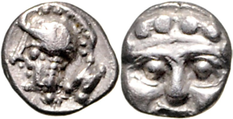 PISIDIEN. 
STÄDTE. 
SELGE. Hemihekton (Obolos) (370/300) 0,94g. Gorgoneion v.v...