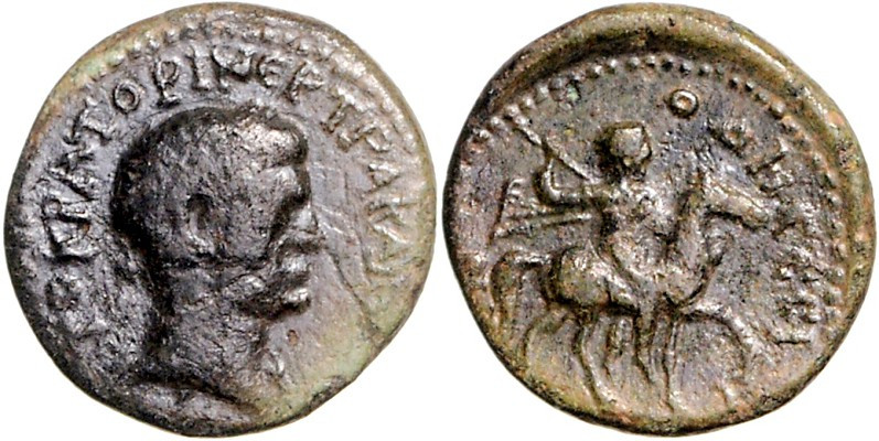 MOESIEN. 
ODESSOS (Varna). 
Trajanus 98-117. AE-21mm 6,42g. Belorbeerter Kopf ...