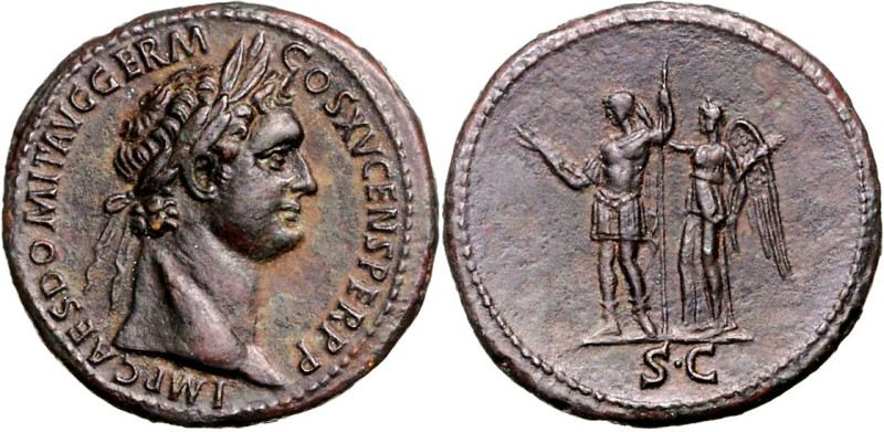 RÖMISCHES KAISERREICH. 
DOMITIANUS, Augustus 81-96. AE-Sesterz (90/91) 25,38g. ...