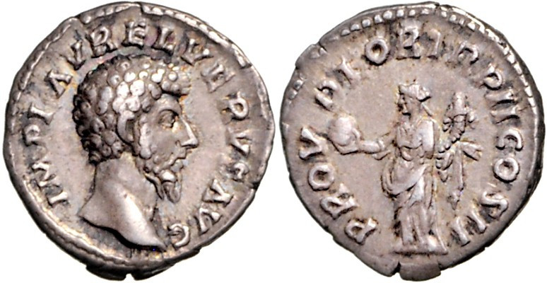 RÖMISCHES KAISERREICH. 
LUCIUS VERUS 161-169. Denar (162) 3,38g. Kopf n.r. IMP ...