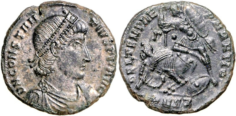 RÖMISCHES KAISERREICH. 
CONSTANTIUS II. Augustus 337-361. AE-Maiorina 23mm (348...