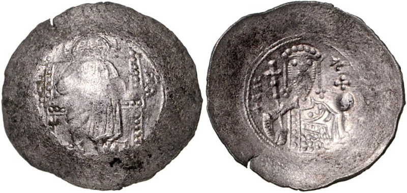 BYZANZ. 
ALEXIOS I. Komnenos 1081-1118. Bi-Trachy 28/29mm (1092/1118) 4,24g, Ko...