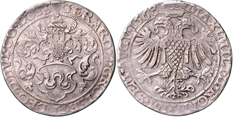 BELGIEN. 
LÜTTICH , Bistum. 
Gerhard von Groesbeck 1564-1580. Taler 1568 Behel...