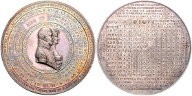 SAMMLUNG Königin Luise von Preussen. 
Luise v. Mecklenburg-Strelitz, Königin von Preußen 1797-1810. Kalendermedaille 1809 (v. Loos) Brb. d. Königin u...