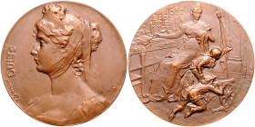 SAMMLUNG Königin Luise von Preussen. 
Luise v. Mecklenburg-Strelitz, Königin von Preußen 1797-1810. Medaille o.J.(1901) (v. R. Mayer, b. B.H. Mayer, ...