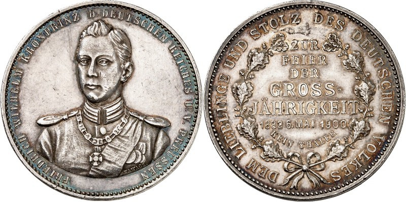 ALTDEUTSCHE LÄNDER und ADEL, 1806-1918. 
PREUSSEN Kgr.. 
Wilhelm, Kronprinz (1...